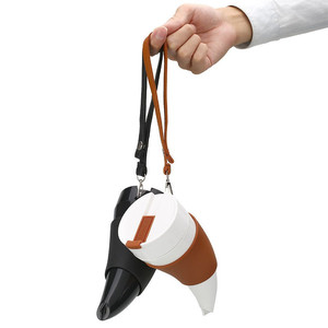 Tasse à café en corne de chèvre pour adultes, revêtement en acier inoxydable, tasse d'isolation sous vide, noir et blanc, pour les cadeaux de noël - Product Image 3