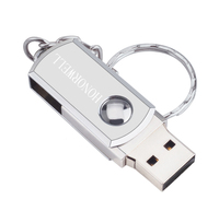 Nouvelle vente flash, clé USB pivotante en métal USB 3.0, 4 Go-128 Go, étanche, avec logo personnalisé