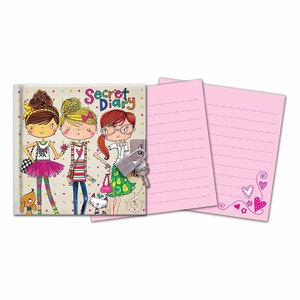 Agenda personnalisé avec serrure et clé, ensemble de papeterie scolaire pour enfants - Product Image 2