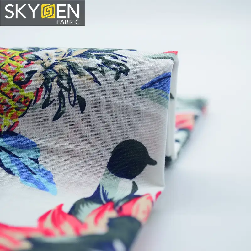 Skygen-impresión de piña personalizada, diferentes tipos de tela china, venta al por mayor