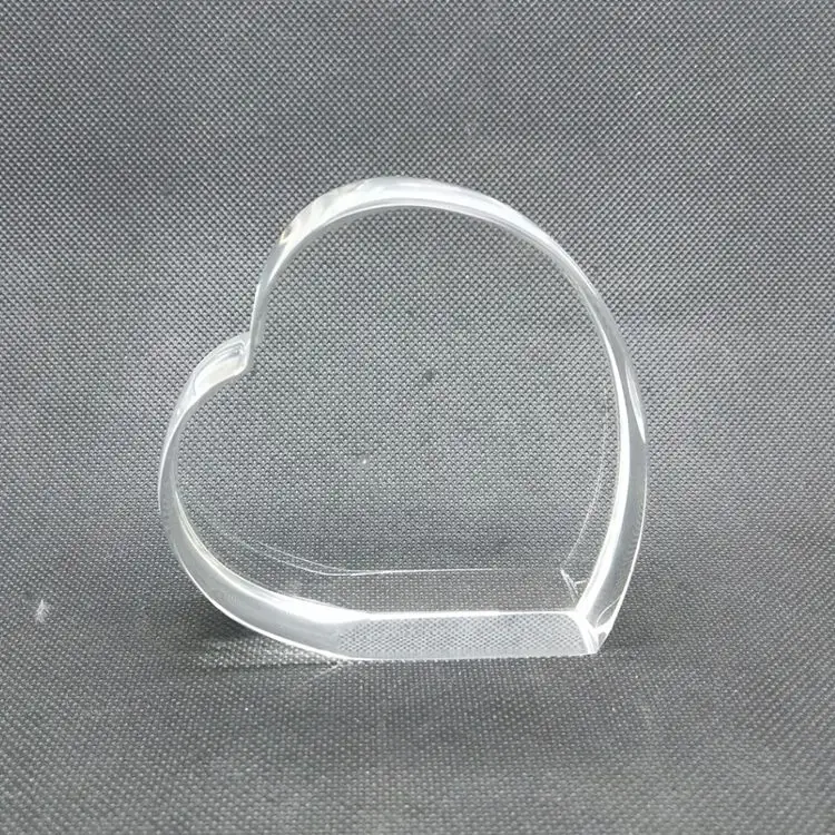Buena k9 calidad de cristal cristales en forma de corazón claro y transparente cristal para 3d láser