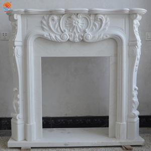 Piedra <span class=keywords><strong>de</strong></span> mármol blanco <span class=keywords><strong>de</strong></span> Carrara puro natural, <span class=keywords><strong>chimenea</strong></span> interior, diseño moderno para decoración <span class=keywords><strong>de</strong></span> apartamentos y casas - Product Image 2