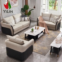 Sofá de Cuero Vacuno de 3 Plazas Tantra al por Mayor, Muebles de Cuero Genuino Importados de China para Sala de Estar, Diseños de Sofás con Fotos Disponibles