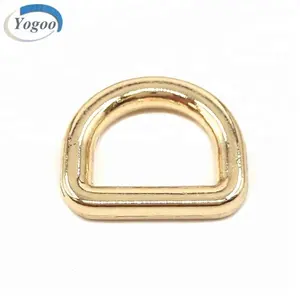 Free Sample Small Metal Gold Welded D Ring Buckle for Bag Decoration