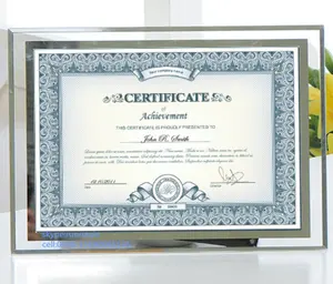 Bulk picture frame Glass crystal photo frame frameless certificate poster frame in size A5 A4