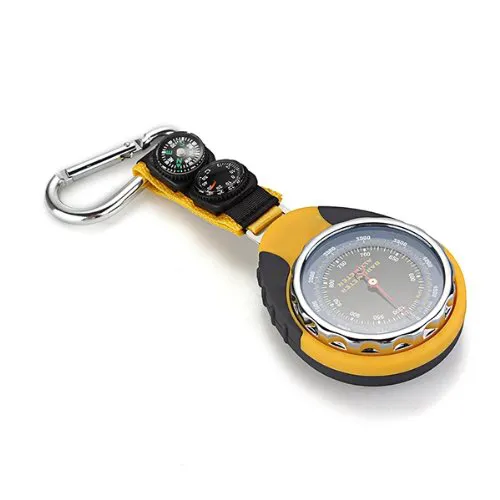 4 in 1 Barometer Thermometer compass With Carabiner