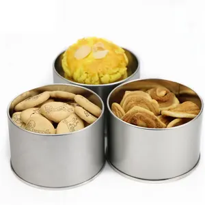 Kotak Kemasan Makanan Ringan Biskuit Penyimpanan Kaleng Logam