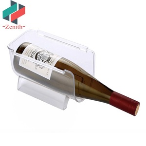 ZNF00008 Clear Beer Wine Bottle Storage Rack Freestanding impilabile in <span class=keywords><strong>plastica</strong></span> per frigo da cucina - Product Image 1
