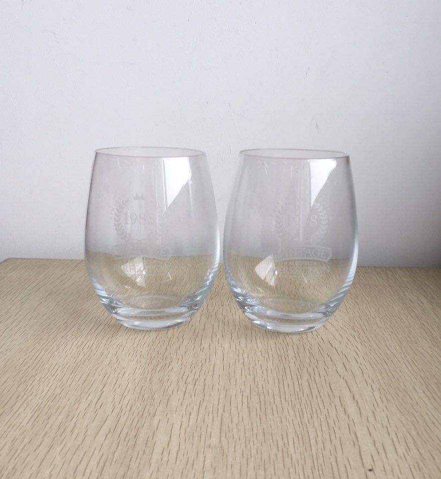 Wholesale Stemless Wine Glass Tumbler Custom Sandblast logo for Wedding Christmas Birthday Gift Bar Restaurant Hotel