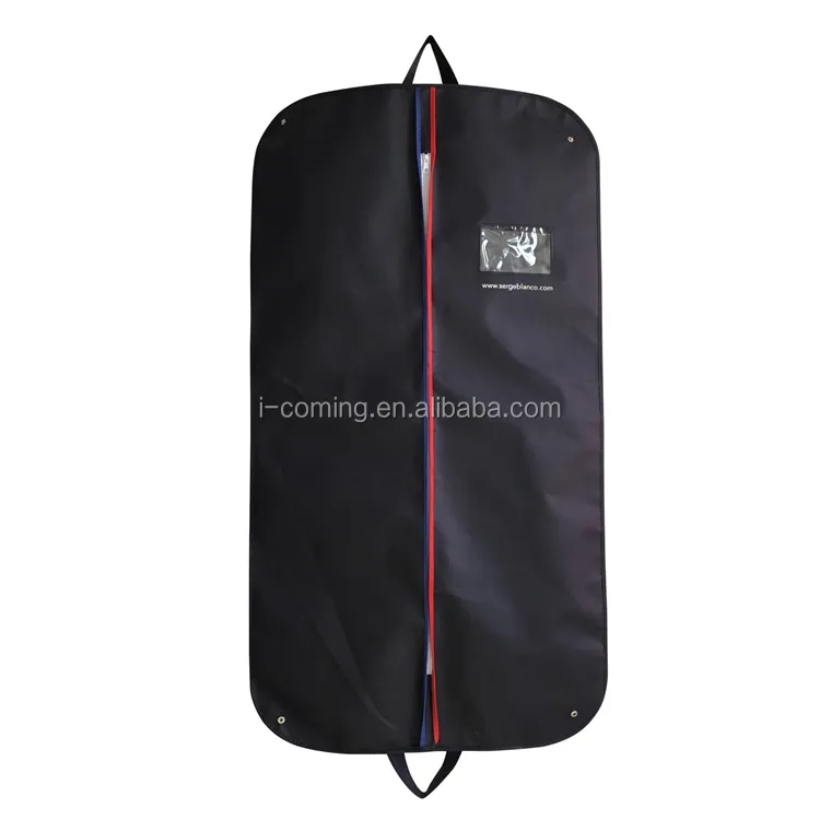 Black Garment Bags for Storage and Travel Protector Suit Cover with Clear Window for Suit, Jacket, Shirt, Coat, Dresses