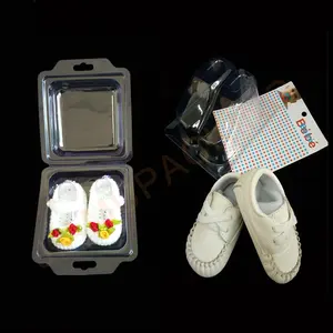 Transparante Plastic Thermovormen Vacuüm Baby Schoenen Verpakking, Pvc Clamshell Blister Verpakking Voor Baby Schoenen Display