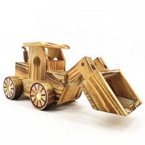 Groothandel Kinderen Houten Bulldozer <span class=keywords><strong>Model</strong></span> Speelgoed Handgemaakte Eco Vriendelijke Wood Craft Voor Gift - Product Image 5