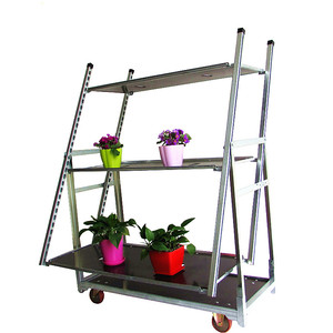 Chariot à fleurs galvanisées 8 pouces, conteneur cc, robuste - Product Image 1