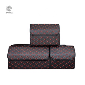 Cargo Portable Gray Woolen Felt Car Trunk Organizer Foldable Storage Bag Box for Car