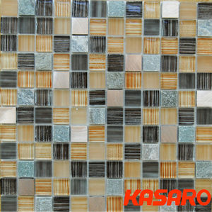 Gros décor de <span class=keywords><strong>mosaïque</strong></span> carreaux muraux décoratifs en cristal belle <span class=keywords><strong>dessin</strong></span>, dosseret en verre mix <span class=keywords><strong>mosaïque</strong></span> de pierre kgs-s3029 - Product Image 1