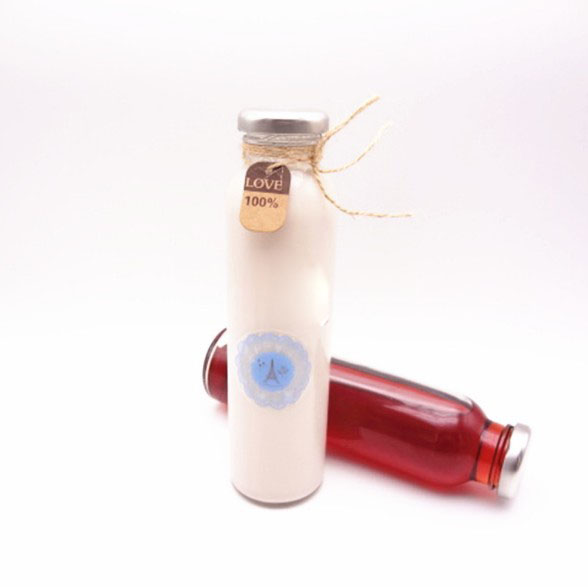 Most popular glass juice bottle milk bottle with screw lid glass water or juice bottle