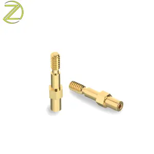 Customized Threaded Bolt Pin Spring Loaded Connector Pogo Pin with Knurling