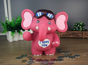 Salvadanaio a Forma di Elefante Carino Blu e Rosa Scatola per Risparmiare Denaro - Product Image 3