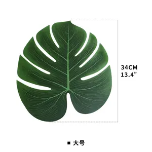 人造棕榈叶热带植物人造叶野生动物园叶夏威夷卢奥派对供应商装饰品