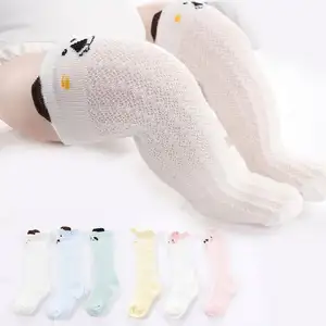 Top moda bebê meias de malha de verão criança meias bebê recém-nascido meias de malha meias de algodão anti-mosquito