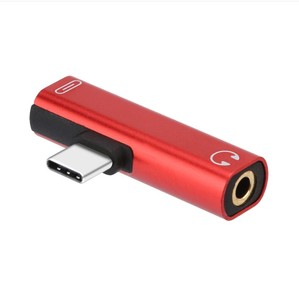Adaptor pengisian daya 2 in 1, Audio Analog 2 in 1 Tipe <span class=keywords><strong>c</strong></span> Audio Aux 3.5mm untuk konektor adaptor Earphone Tipe <span class=keywords><strong>c</strong></span> - Product Image 2