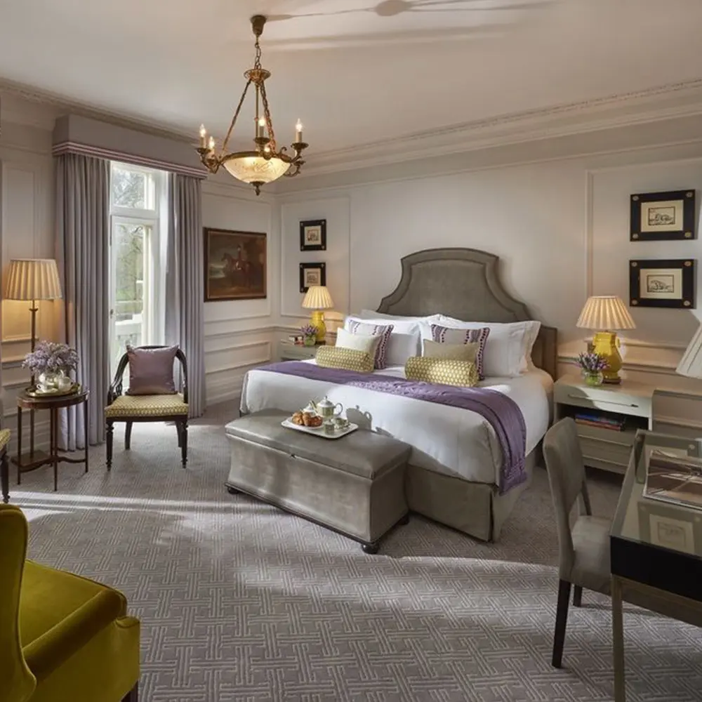 Mobília moderna de 5 estrelas feita sob encomenda de alta classe modelo mandarin oriental hotel quarto