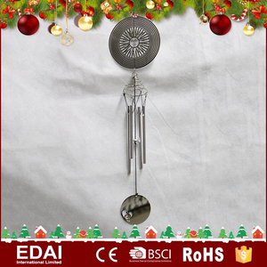3D metal SPINNER viento Ángel 18 "plata Cosmo SPINNER viento campana ornamento del jardín carillón - Product Image 1