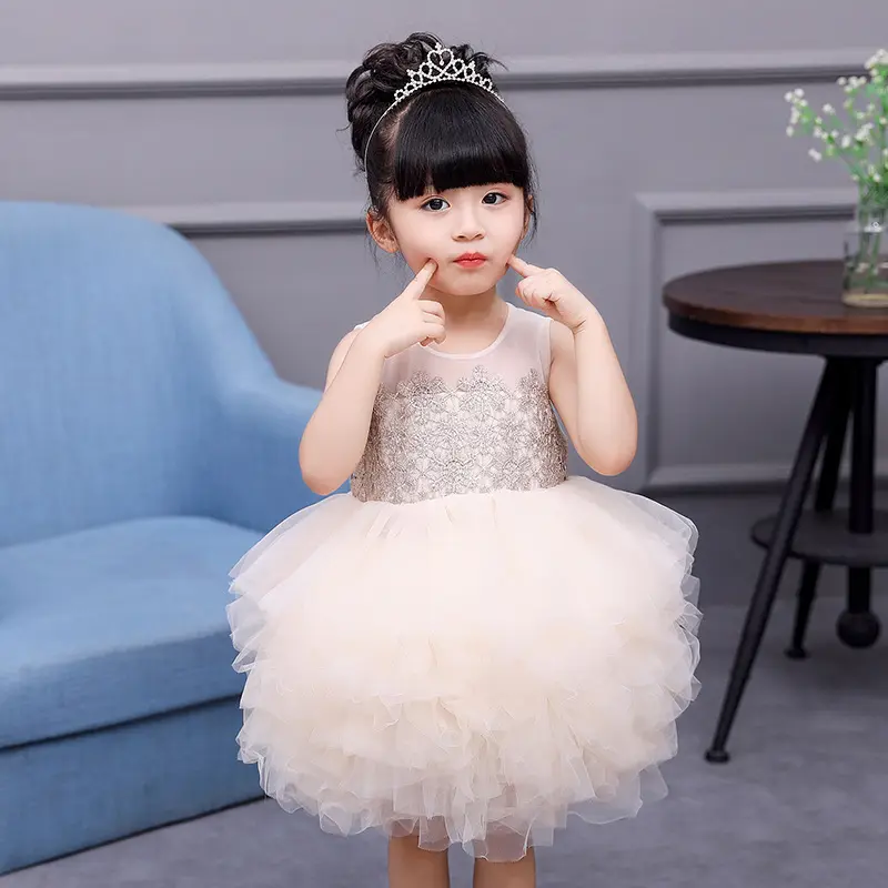 Ivy10433A, новая модель, принцесса, детская одежда для вечеринки, многослойное платье-пачка для девочек