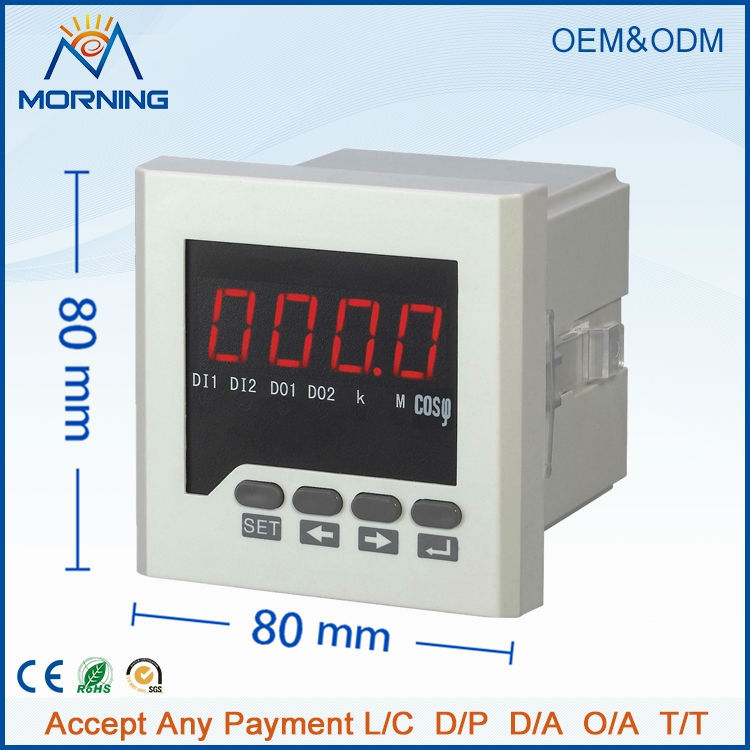 Me-h71 80 * 80 мм из светодиодов дисплей 1-фазный цифровой измеритель коэффициента мощности