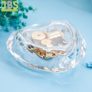 Clear Acrylic Heart Shape Music Box For Girls