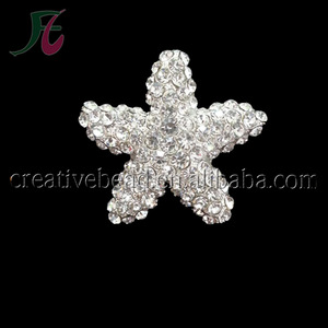 Broche de diamantes de imitación de cristal encantador de 40mm broche de diamantes de imitación de estrella de mar para tarjeta de invitación de boda - Product Image 5