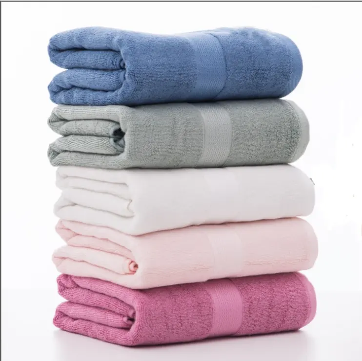 Anti-Microbial Absorbent Quick Dry Organic Bamboo Fiber Bath Terry Towel In Different Colors From China Supplier