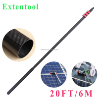 Perche télescopique en fibre de carbone écologique de 20 pieds/6 m pour le nettoyage des fenêtres, utilisation multifonctionnelle, fournisseur et fabricant chinois