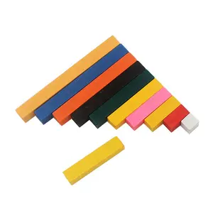 Palos de números coloridos Montessori, 1-10cm, materiales de madera, juguete de matemáticas