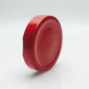 63 millimetri custom made colore profondo rosso di metallo a vite lug cap per vaso di vetro coperchi twist per l'inscatolamento vasi