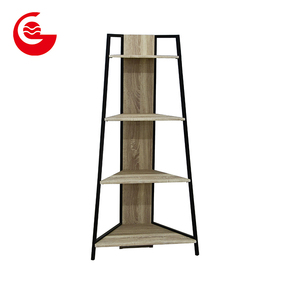 Book Shelf Ladder Design Metal Corner Storage Racks Shelving Unit Portable Book Shelf
