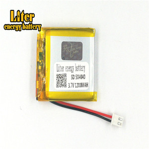 Plug 2.5-2 P 3.7 V 504040 1200 mah lipo battery Rechargeable solar li ion polymer lithium battery with PCM - Product Image 2