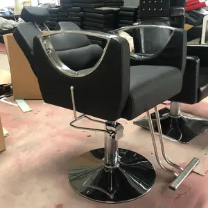 Cadeira de corte de cabelo hidráulico, cadeira de corte de cabelo preta com 3 anos de garantia 2018, estilo francês