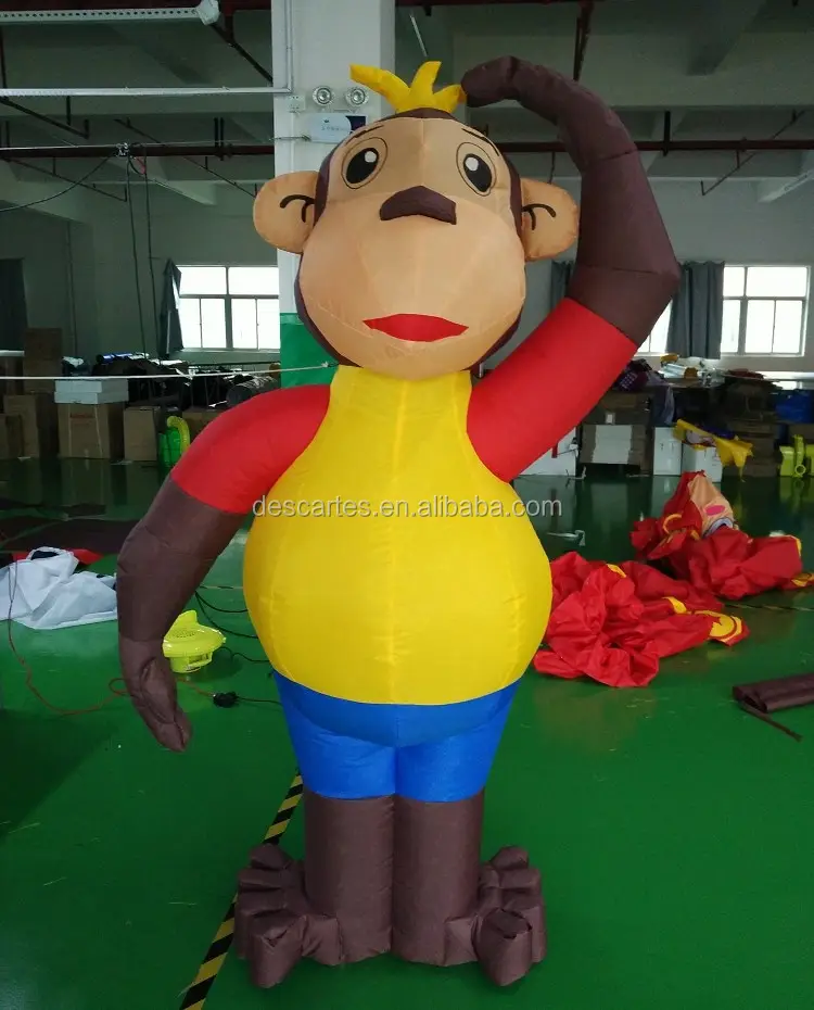 Oxford waterproof 2M inflatable monkey toys figure with air blowers