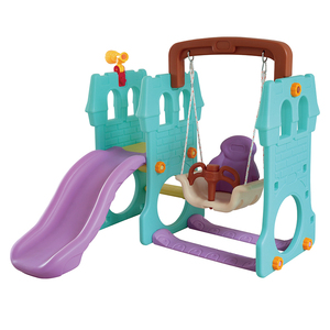 Vente chaude de Bande Dessinée Enfants En Plastique Balançoire Et <span class=keywords><strong>Toboggan</strong></span> Ensemble - Product Image 2