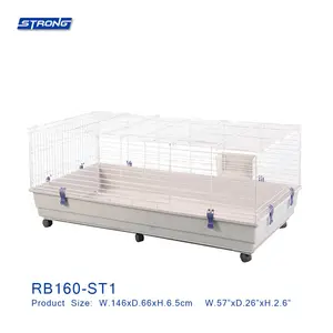 Facile Pieghevole di Plastica di Pulizia Pet Gabbia Coniglio Gabbia Gabbie Animali Con Ruote RB160-ST1