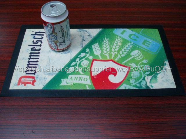 Materias Primas biodegradables Verde Suave PVC Espesar Estera De La Barra Personalizada
