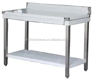 Abbattere struttura 2-tier cucina in acciaio inox tavolo di lavoro