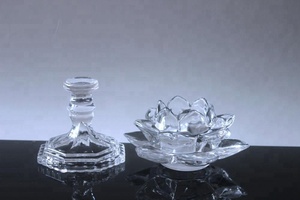 Flor vela de cristal ornamento jar vela <span class=keywords><strong>candelita</strong></span> Con pedestal - Product Image 4
