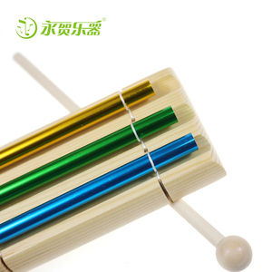 Venta al por mayor delicado campanas Orff golpea 3-tono campanas de viento Elm sólido pedestal de tubo de aluminio de Seiko la producción de juguetes de <span class=keywords><strong>los</strong></span> niños - Product Image 4