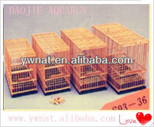 Handgemaakte houten vogelkooi antieke vogelkooien bamboe hout vogel huis - Product Image 2