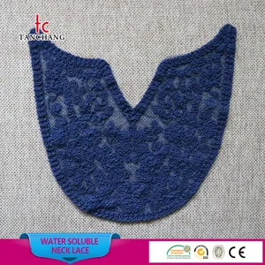 Maglia all'ingrosso terra anteriore del collo disegni per kurtis cotone collo del merletto collo collare di patch SRLK10