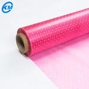 Nhà sản xuất dấu chấm màu hồng PVC cuộn phim cho áo mưa hoặc ô sản xuất