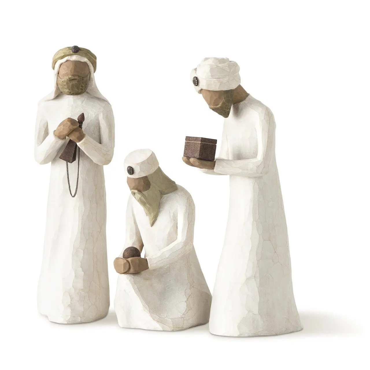 ウィローツリー8.5インチの樹脂と金属キリスト降誕の置物のための3人の妻