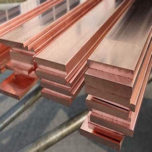 Barre plate de mise à la terre en cuivre à haute conductivité, prix d'usine par kg